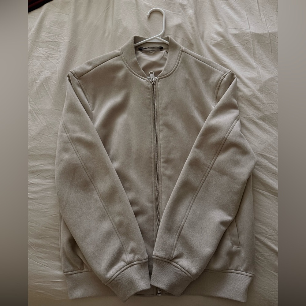 Zara Light Gray Bomber Jacket